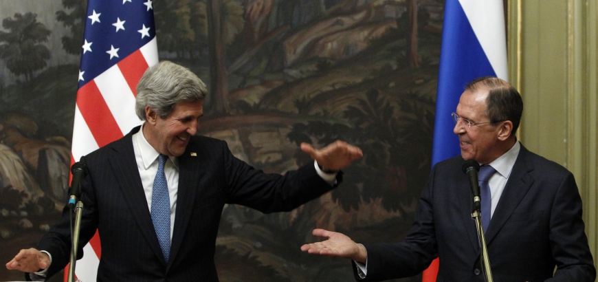 وزير الخارجية الروسي سيرغي لافروف ونظيره الأمريكي جون كيري